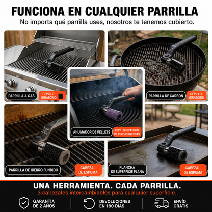 Maestro de la parrilla ZORKX - Limpia tu parrilla en menos de 2 minutos 🥩
