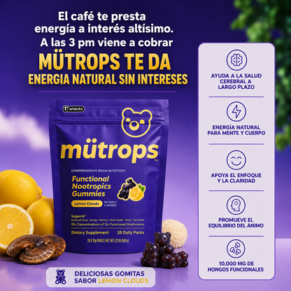 MÜTROPS 🍄‍🟫 | Concéntrate sin café. Y sí, saben a limón.
